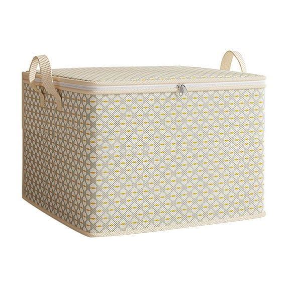 Uhuya Storage Bins with Lids, Storage Containers, Extra Large Storage Bags or Clothes Tote Bag, Double Zipper For Space Saving Travel, Heavy Duty Storage with Reinforced Handles 30L