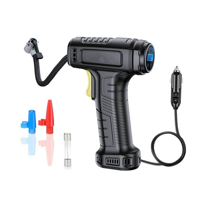 12V DC Portable 100PSI Air Compressor Car Tyre Tire Inflator Pump Auto Shut Off LED Digital Display LED lighting for Car Ties, Ball, Air Bed, Balloon and More 12V DC Portable 100PSI Air Compressor Car Tyre Tire Inflator Pump Auto Shut Off LED Digital Display LED lighting for Car Ties, Ball, Air Bed, Balloon and More