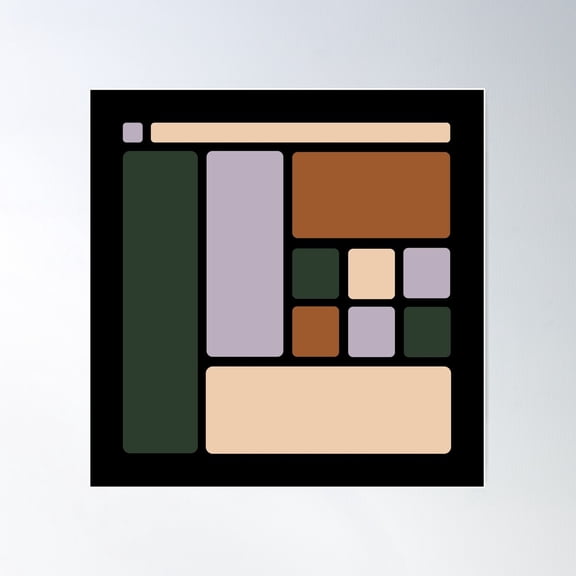 Ui Ux Design Application Blocks, User Interface Design Poster Wall Art, Modern Wall Decor For Living Room Bedroom, 24x24 UNFRAMED