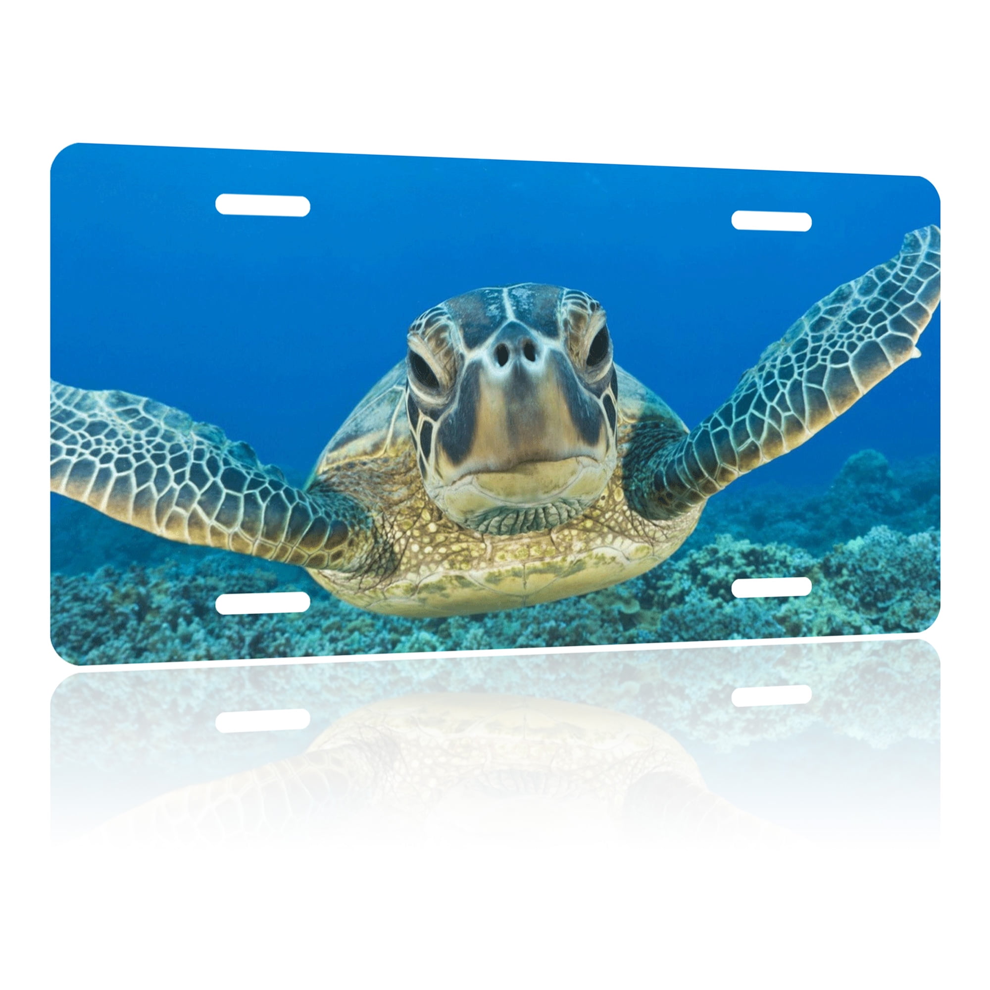 Uiaoiais Photo of Sea Turtle License Plates Aluminum Novelty License