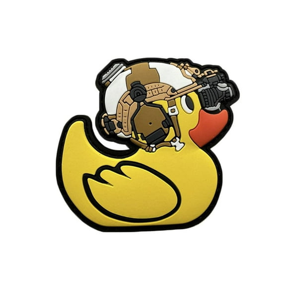 Uijokdef 1 PCS Interesting Duck 3D Military Tactical PVC Patch- Morale Patch PVC -Cool Patches[Hook Fastener]