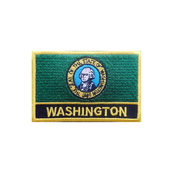 Uijokdef 1 PCS Washington Flag US State Flag Patch