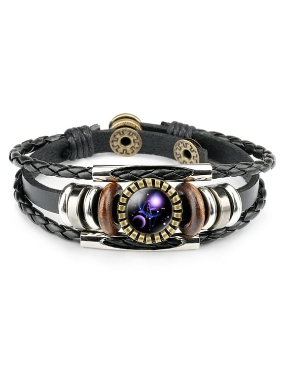 Adjustable Libra Leather Bracelet, 12-Pack