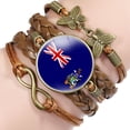 thumbnail image 1 of Uijokdef Bracelet for Women Men, Multilayer Brown Leather Bracelets, American Countries, 1 of 2