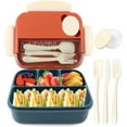 Uikceten 2024 Newest Friendly Four Grid Plastic Student Lunch Box Lunch