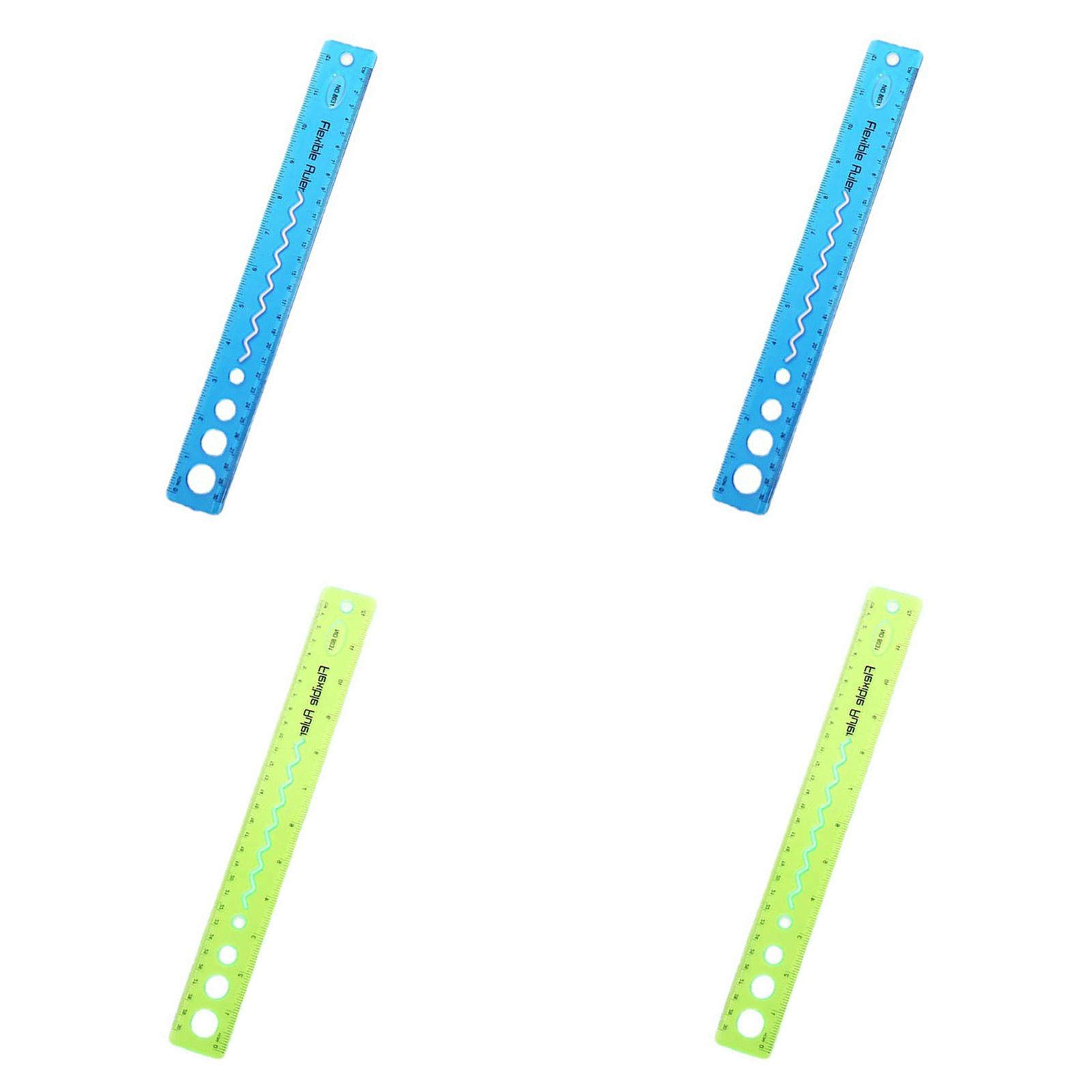 Uikceten Clearance Student Soft Bendable Ruler Flexible Plastic Ruler