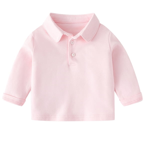 Uikmnh Cute Shirts for Boys Solid Color Long Sleeve Solid T-Shirt Top Comfortable Casual Kids Blouse Outfit Clothing Size:18-24 Months
