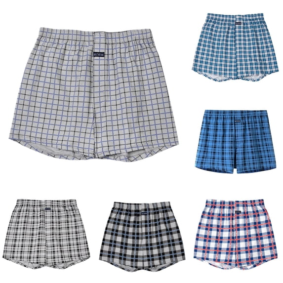 Uikmnh Loose Men Underwear Pure Big Shorts High Waist Breathable Casual Soft Everyday Comfort