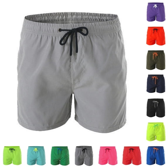 Uikmnh Men's Sports Net Beach Shorts Dry Quick Casual Inner Pants Swimwear