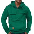thumbnail image 1 of Uikmnh Men's Sweatshirts, Casual Hooded Sweatshirt Autumn Winter Warm Lined Pullover Jacket with Front Pocket for Outdoor Daily Wear, Hoodies for Men,L, 1 of 7