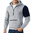 thumbnail image 1 of Uikmnh Men's Sweatshirts, Cozy ’s Hoodie Sweatshirt Casual Half Zip Hooded Sweatshirt for Autumn and Winter Slouchy Fit Soft Interior Streetwear Style, Hoodies for Men,XL, 1 of 4
