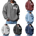 thumbnail image 1 of Uikmnh Men's Sweatshirts, Half Zip Pullover Hooded Sweatshirt Lightweight Casual Streetwear Top with Front Pouch Pocket for Daily Comfort, Hoodies for Men,M, 1 of 4