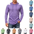 thumbnail image 1 of Uikmnh Men's Sweatshirts, Solid Color Hoodie Sweatshirt Classic Comfort Knit with Front Pocket for Everyday Wear, Hoodies for Men,XXL, 1 of 5