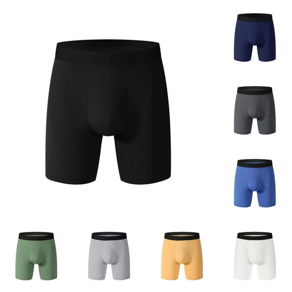 Uikmnh Men's Underwear Long Plus Four Corners Large Size Pants Breathable Briefs