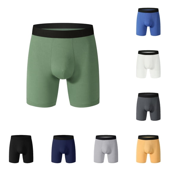 Uikmnh Men's Underwear Long Plus Four Corners Large Size Pants Breathable Briefs
