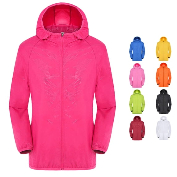 Uikmnh Men's Windbreaker Jacket Lightweight Rainproof Casual Top Windproof Coats