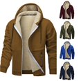 thumbnail image 1 of Uikmnh Men's Winter Jacket with Hood Zip Front Windproof Outdoor Coat Warm Lined, 1 of 6