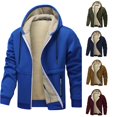 thumbnail image 1 of Uikmnh Men's Winter Jacket with Hood Zip Front Windproof Outdoor Coat Warm Lined, 1 of 6