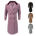 thumbnail image 1 of Uikmnh Plus Size Fall Winter Woolen Long Coat Thickened Double Trench Anorak, 1 of 4