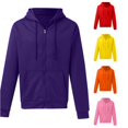 thumbnail image 1 of Uikmnh Solid Color Zip Up Hooded Sweatshirt with Front Pockets Casual Pullover Jacket for Outdoor Athletic Wear, 1 of 3