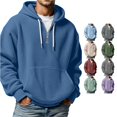 thumbnail image 1 of Uikmnh Texture Zip Up Hooded Sweatshirt Full Pullover with Front Pockets for Casual Wear and Outdoor Activities Comfortable Lightweight Athletic Jacket, 1 of 4