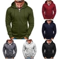 thumbnail image 1 of Uikmnh Thick Graphic Printed Hooded Sweatshirt for Men, 1 of 5