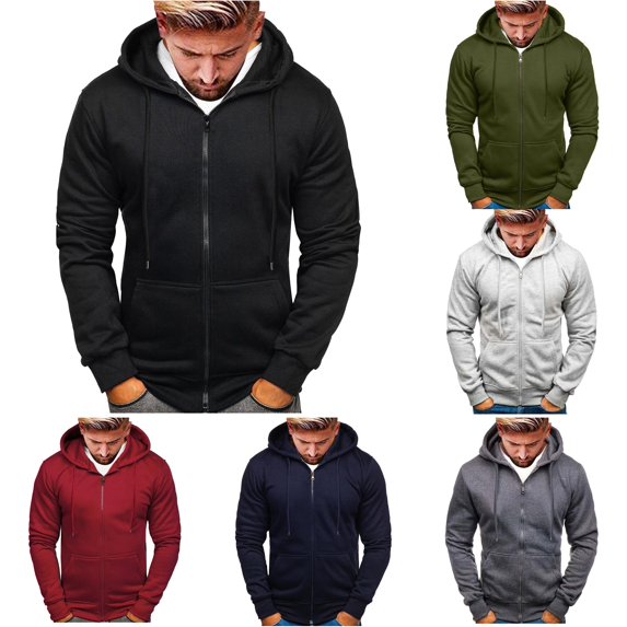 Uikmnh Thick Graphic Printed Hooded Sweatshirt for Men