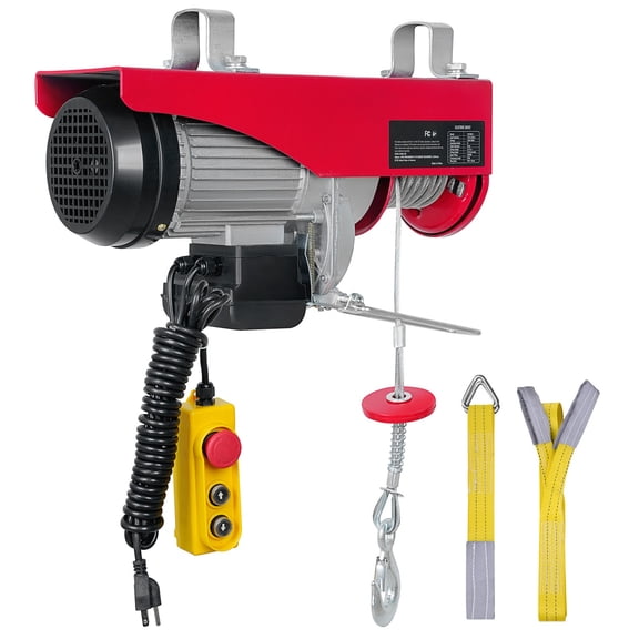 Uimoso Electric Hoist 880lbs Crane Winch with Wired Remote Control 850W 110V