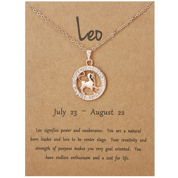 Uinagy 3D Zodiac Necklace