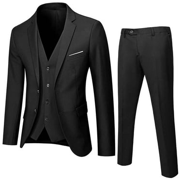 Uinagy Boys' Suit Jacket Slim Fit Vest Pants Three-Piece Set