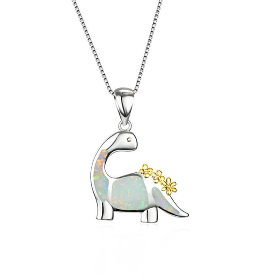 Uinagy Dinosaur Necklace Cute Animal Element Necklace