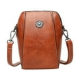 thumbnail image 1 of Uinagy Women's Soft Leather Crossbody Mini Vertical Mobile Phone Bag, 1 of 8