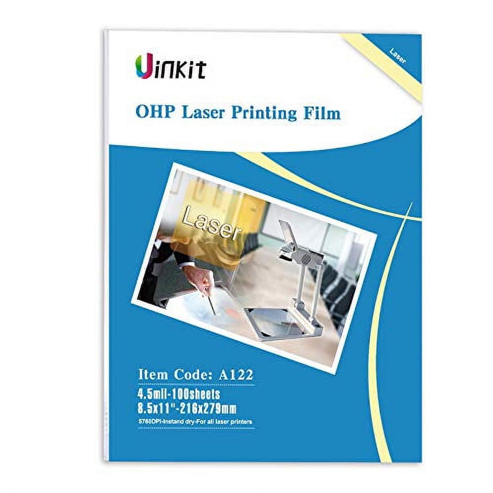  LTPPRINT 48 Sheets 8.5 x 11 Inches 100% Clear Transparency Film  For Inkjet Printers Silk Screen Printing Overhead Projector Film : Office  Products