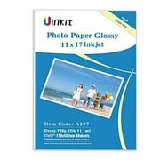 Uinkit 11x17 Photo Paper Glossy 60sheets Inkjet 62lb Thick Heavyweight 230gsm 11 x 17 Gallery show Brochure Pictures Funeral Bulletin Obituary Papers Obituaries Gloss Printer Copy Printing