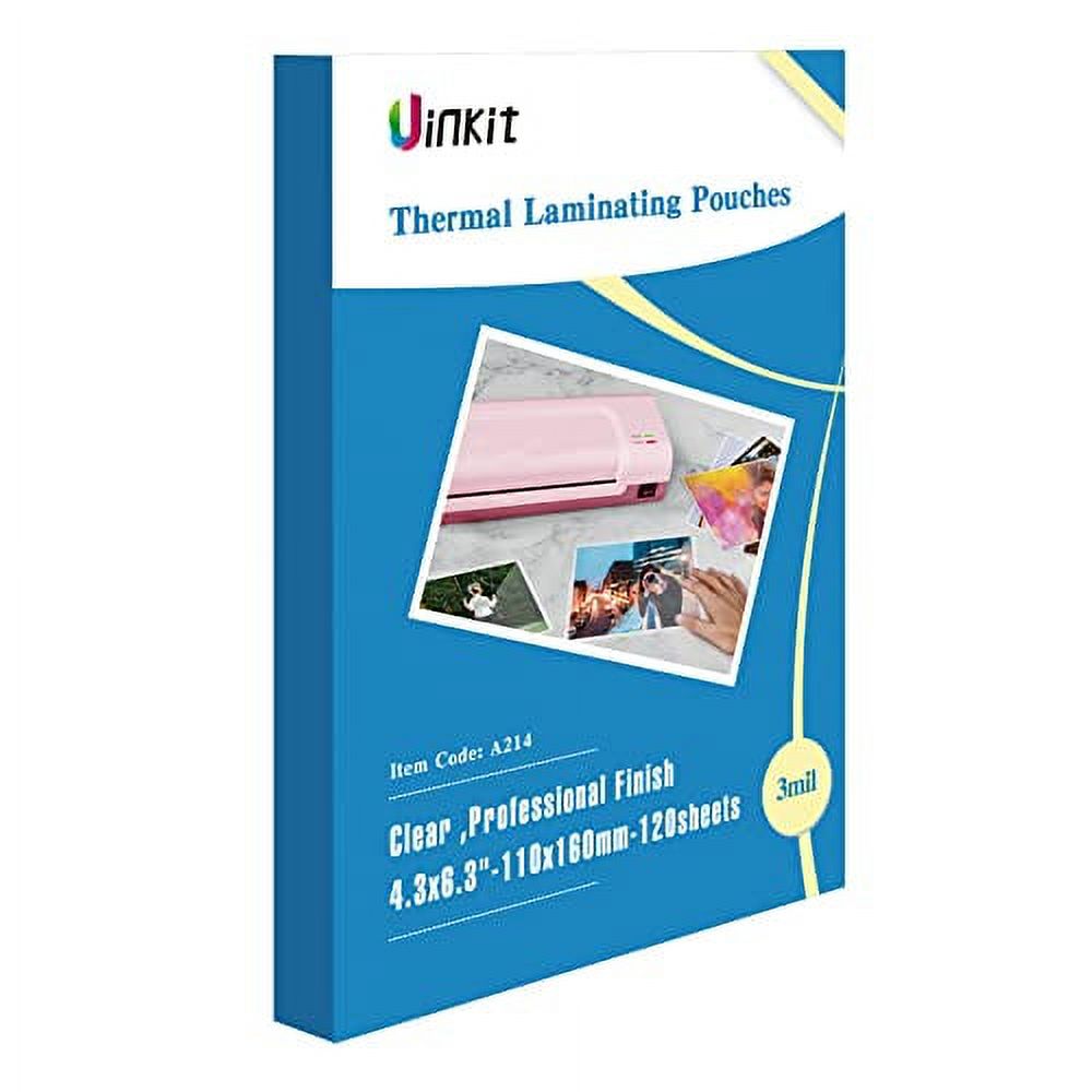 Uinkit 120Pack Thermal Laminating Pouches 3mil Laminating Sheets 4.3x6