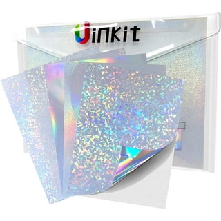 25 PCS Clear Holographic Sticker Paper Rainbow Holographic Overlay Cold  Laminate Sheets Holographic Paper
