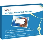 Uinkit Self Sealing Laminating Pouches Self Adhesive Laminating Sheets for Cards 2.6x3.9inches 50Pack 10Mil Thick Gloss Finish No Machine Need (2.6x3.9Inchesx50Pack)