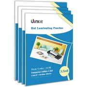 Uinkit Thermal Laminating Pouches 3mil Thick Laminating Sheets 4.3x6.3 inches for Sealed 4x6 Photo Card Documents, Glossy Clear Laminator Pouch Rounded Corner 400Pack