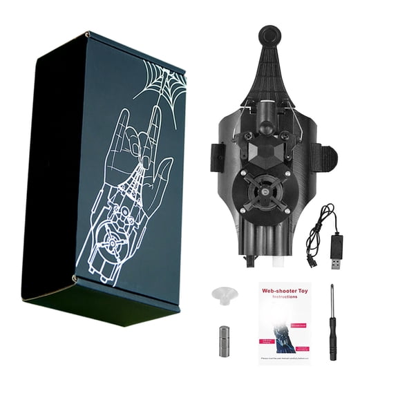 Uioe Kids Spider Web Shooters, ABS Black, 0 5 lb