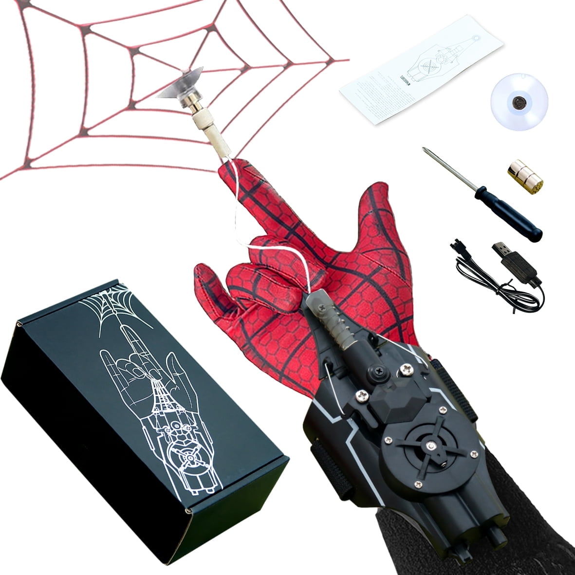Uioe Kids Spider Web Shooters, ABS Black, 0 5 lb