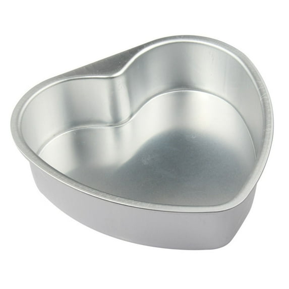 Uioepy 10 Inch Aluminum Heart Shaped Cake Pan Set DIY Baking Tool with Removable Bottom kitchen gadgets Silver, 1*Cake mold