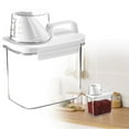 thumbnail image 1 of Uioepy 1100Ml Sealed Kitchen Storage Container for Dry Food or Pet Food with Measuring Cups Thickened Flour Bucket Storage Jar Dried Fruit Fresh Keeping Box Kitchen Gadgets White , a Fresh-Keeping Box, 1 of 9