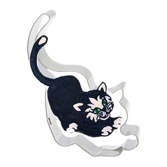Uioepy Blowout Sale 7207 Stainless Steel Biscuit Mold Cartoon Animal Little Cat Cutting Mold Cat Shaped Aluminium Mold Sugarcraft Cake Cookies Pastry Baking Cutter Mould Biscuit Moulds Plastic Emboss