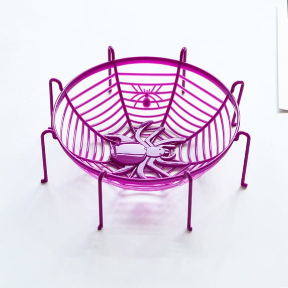 Uioepy Blowout Sale The Halloween Food Plate Is Purple Fruit Basket Halloween Fruit Dish Skeleton Candy Dish Holiday Dress Up Props Fruit Plate Plastic Decorative Plate