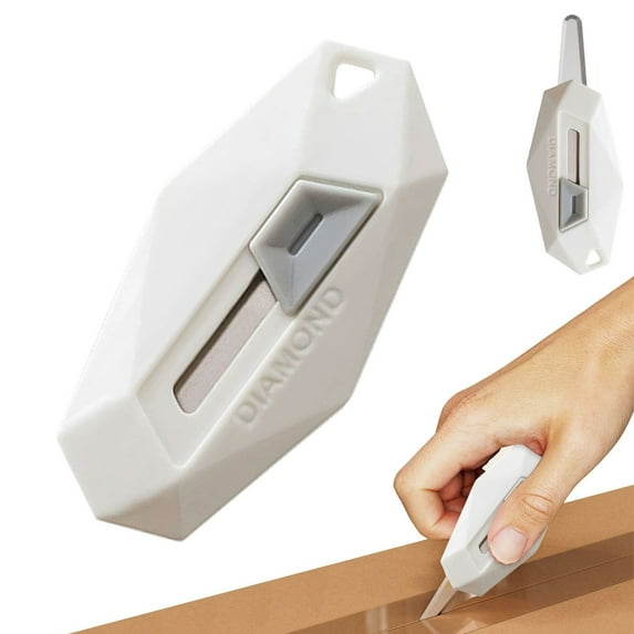 Uioepy Blowout Sale The Magnetic Box Opener Is White Utility Mini Retractable Opening Tool School Pocket Function Portable Cutting Students Cardboard Craft Cartons Letter Practical Box Cutter Cutter P