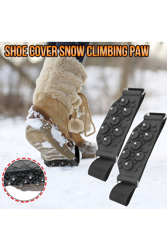 Blowout Sale Outdoor 7-Tooth Ice Claws, Anti-Slip Shoe Covers, Snow Climbing Ice Claws, Tpe Silicone Ice Claws Snow Grips Grippers Shoes Strap Winter Boots Spikes Studs Patio Garden Cooking Ute