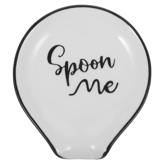 Uioepy Clearance Kitchen Essentials Ceramic Spoon Rest Spoon Holder for Spatula and Tong Countertop Spoon Plate，Spoon Rest Black, 1 Ceramic Spoon Rest
