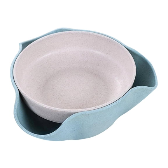 Uioepy Collecting Snack Bowl Double Dish Serving Bowl Pistachio Bowl Double Dish PP Snack Bowls Candy Bowl with Food Waste Snack Serving Bowl for Home and kitchen Blue, 1*Fruit plate