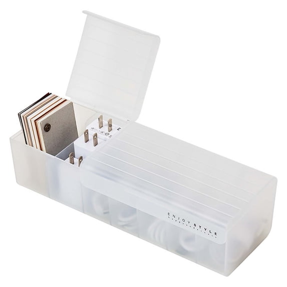 Uioepy Desk Organizer 7 Grids Cable Management Box Organizer Box to Hide & Conceal Power Strips Desk Cable Management Solution Made From Electrically Abs Material