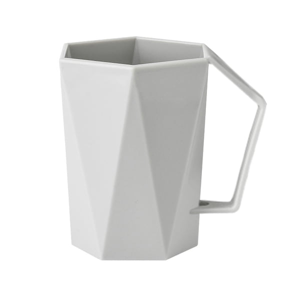 Uioepy End Of Line Sale Creative Geometric Toiletry Cup J181301 Grey Novelty Cup Personality Milk Juice Lemon Mug Coffee Tea Reusable Plastic Cup Glass&Bottle Kitchen Cups